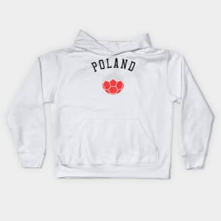 Poland Soccer Team Heritage Flag Kids Hoodie